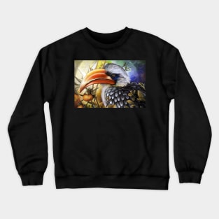 African Yellow Billed Hornbill Bird Crewneck Sweatshirt